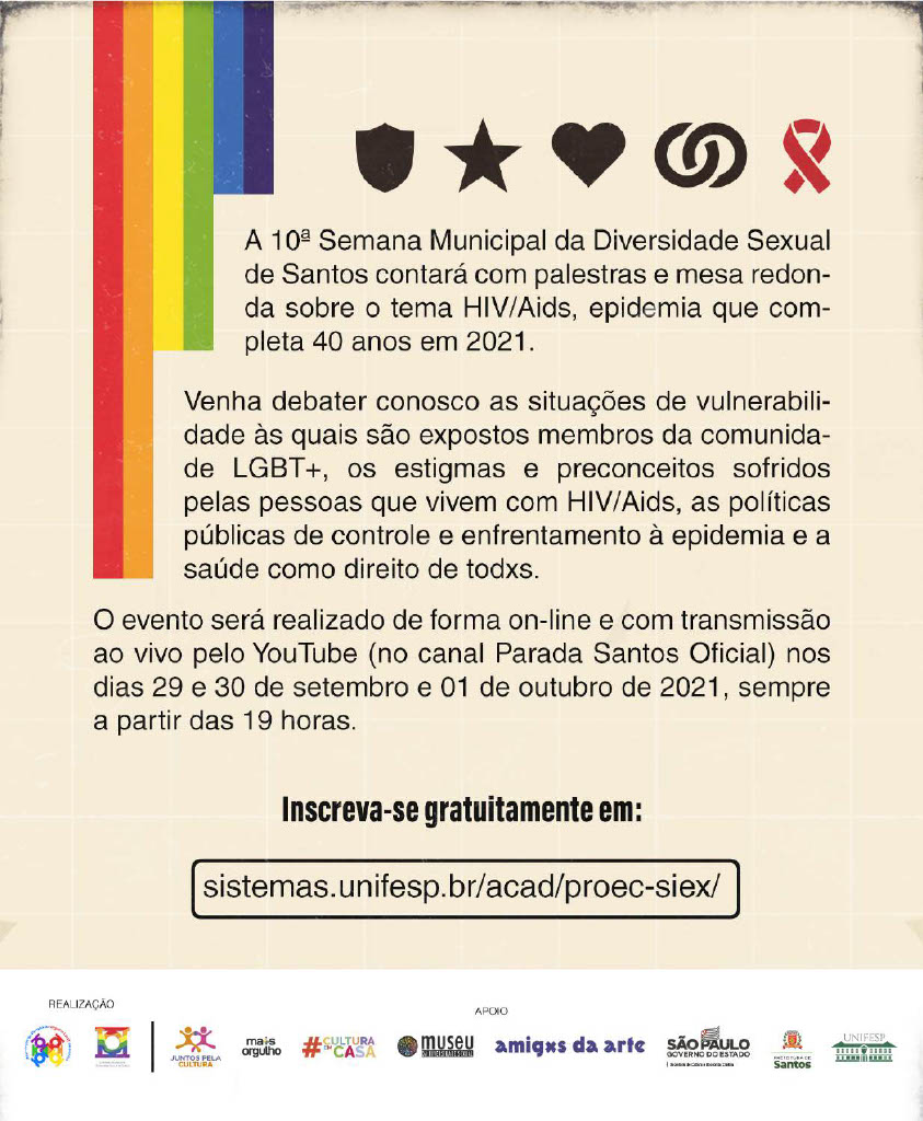 10 Semana Municipal de Diversidade Sexual de Santos INSCRIçâO 11024 1